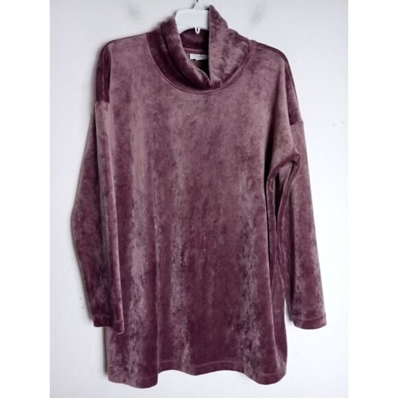 NWT Pure Jill by J.Jill Lavender Purple Velvet Mock Neck Sweater size Medium - Picture 1 of 10